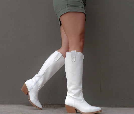 botas vaqueras modernas de tubo alto salamandra