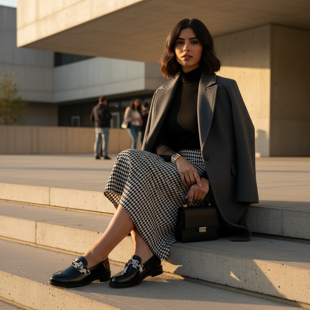 mocasin-charol-negro-animal-print-editorial-modelo-sentada