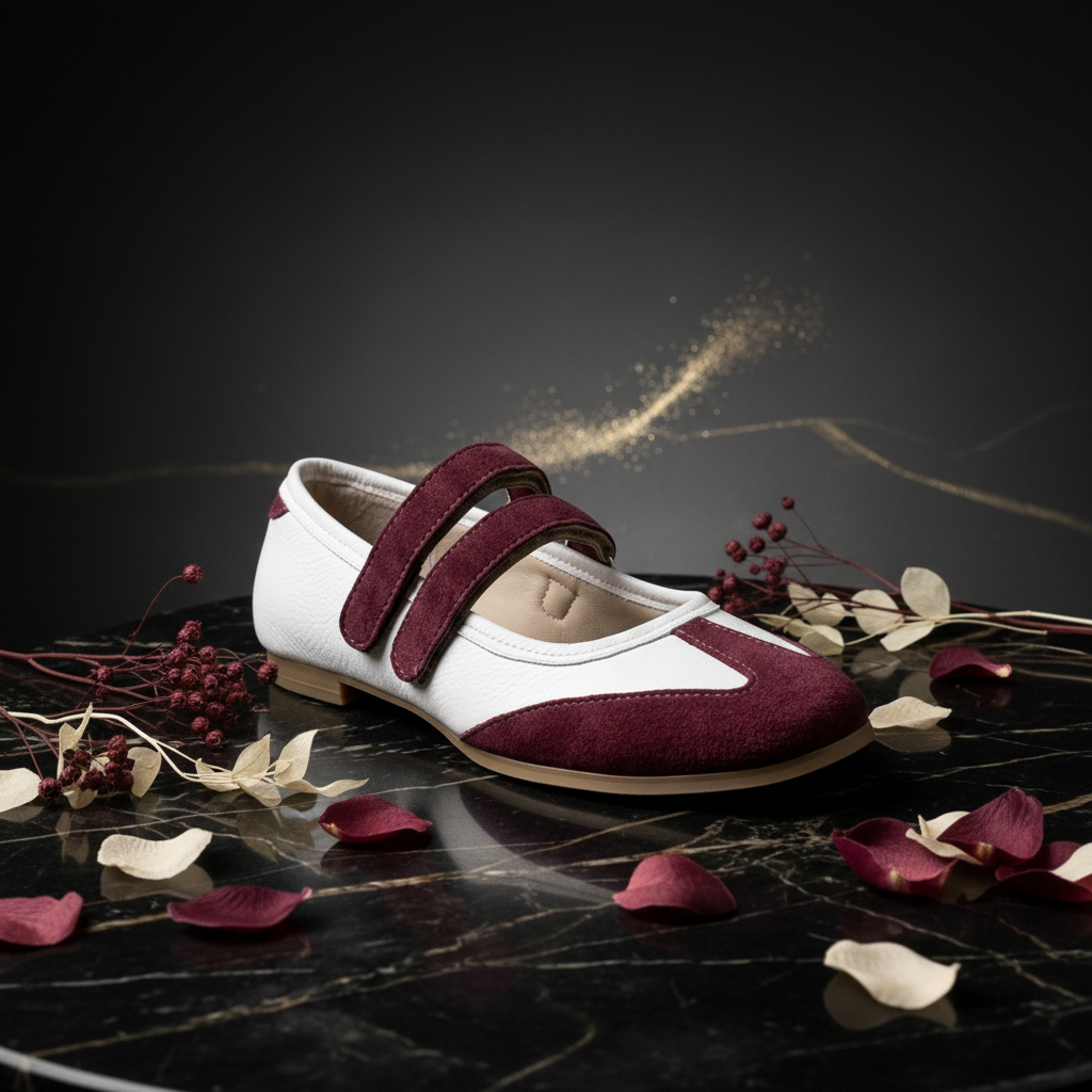 tenis-mary-jane-veganos-blanco-ciruela-conceptual-still-life