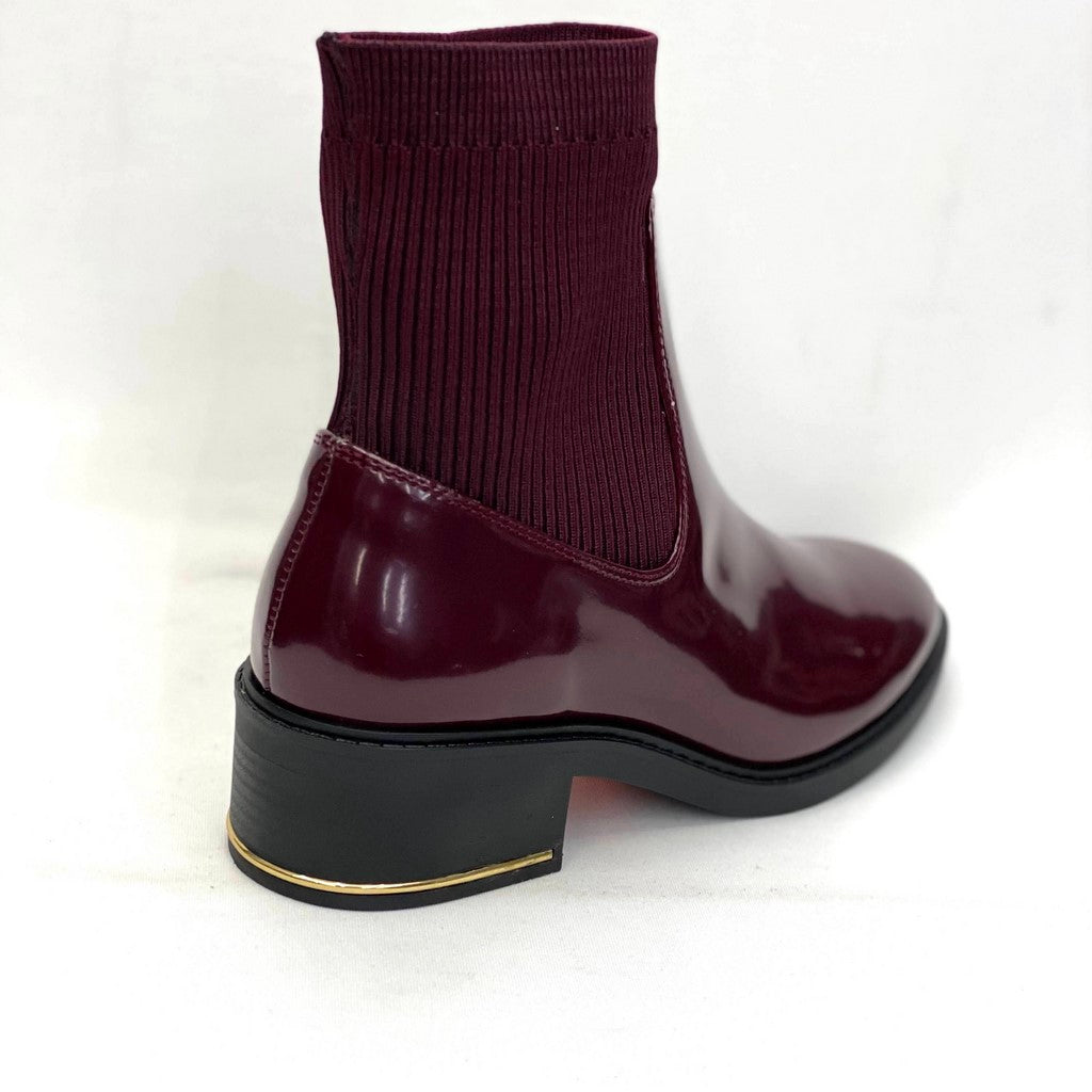 vista talon sa1563 botin tubo calcetin sa1563 vino